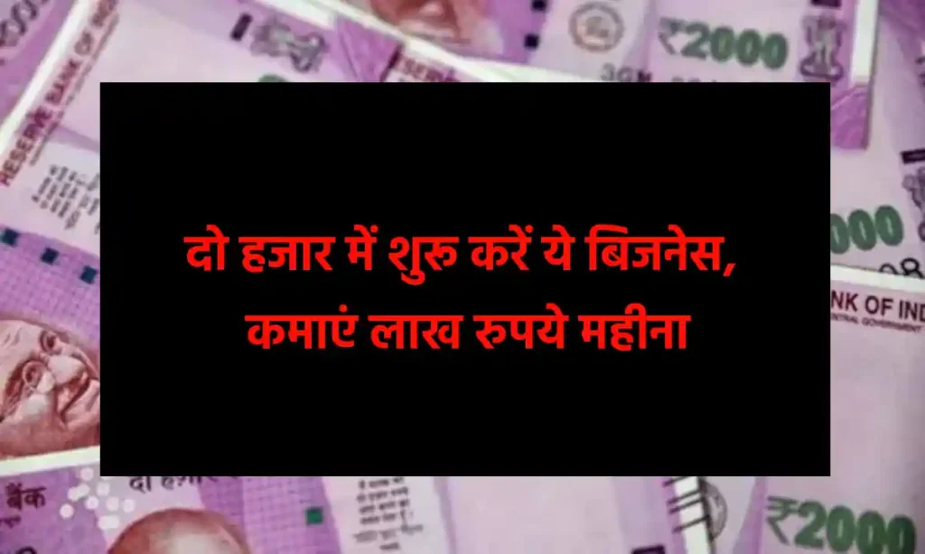 दो हजार में शुरू करें ये बिजनेस, कमाएं लाख रुपये महीना