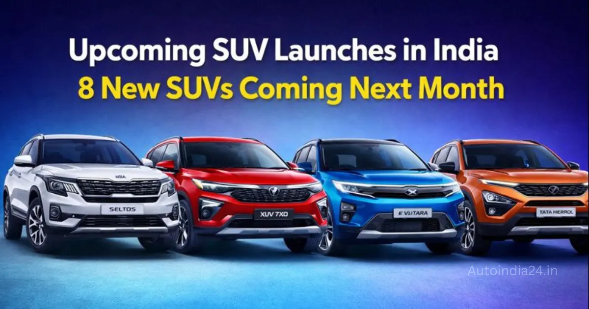Upcoming SUV Launches in India: 8 New SUVs Coming Next Month