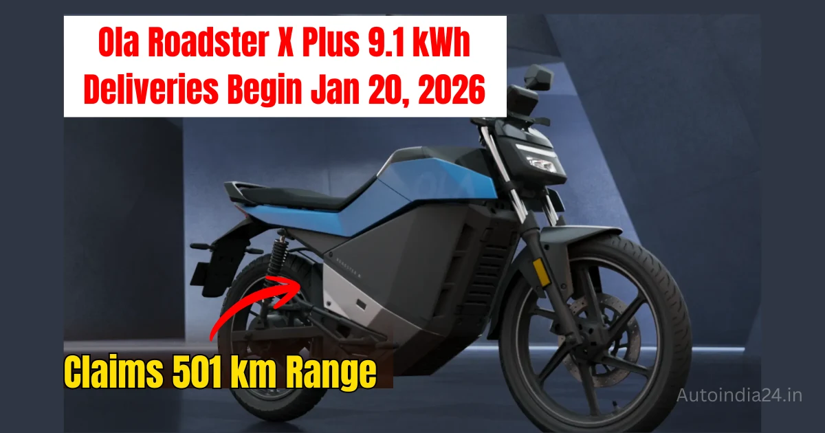 Ola Roadster X Plus 9.1 kWh Deliveries Begin Jan 20, 2026, Claims 501 km Range