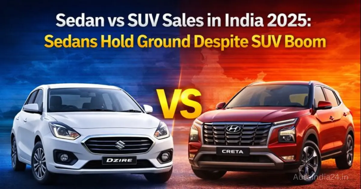 Sedan vs SUV Sales in India 2025: Sedans Hold Ground Despite SUV Boom